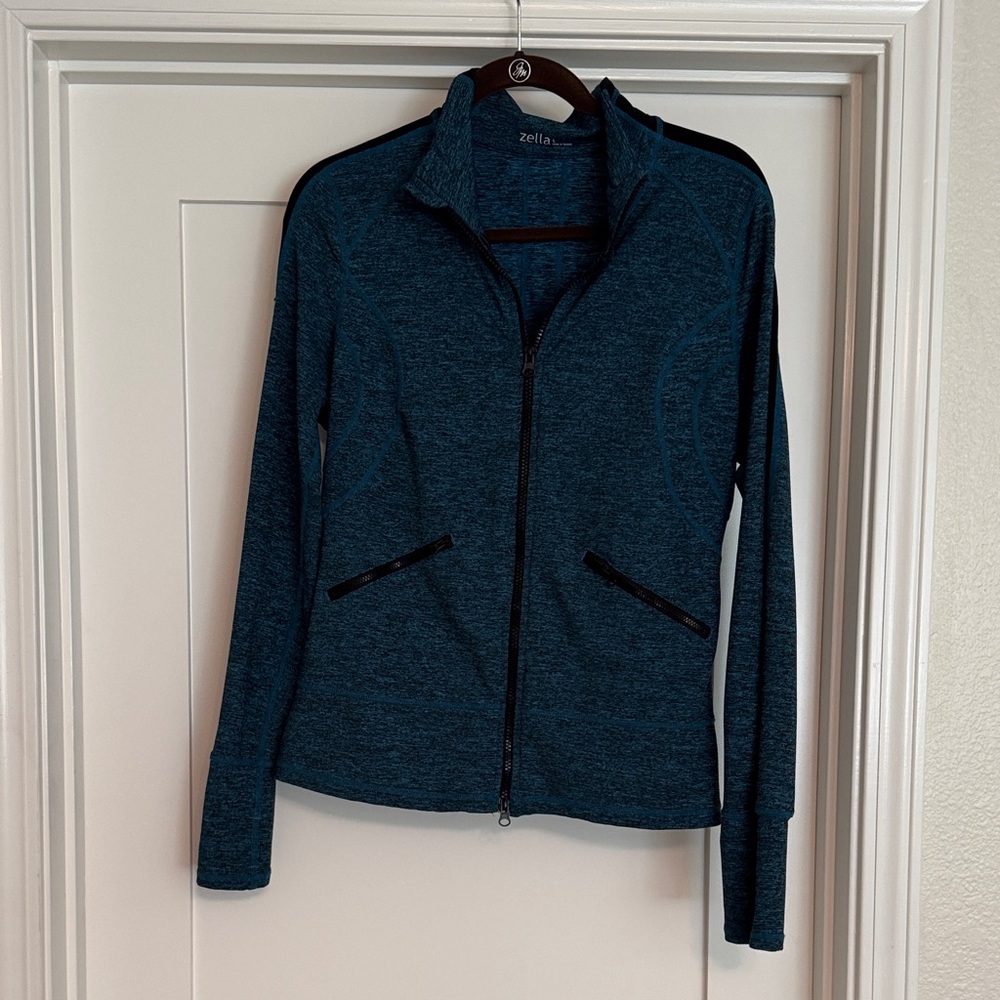 Zella Teal Full-Zip Jacket